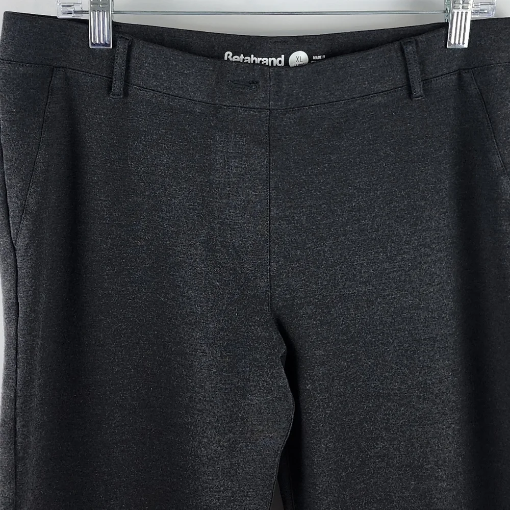 Betabrand Pants Womens XL Long Charcoal Gray Dress Yoga Bootcut Flare (34x32) - Picture 3 of 10